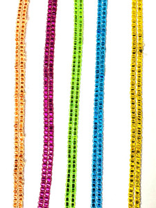 Costura Paspeln tubería poliéster metálico Borgoña oro encaje recorte 15mm Color personalizado para carnaval baile vestido Católico - Product Image 5