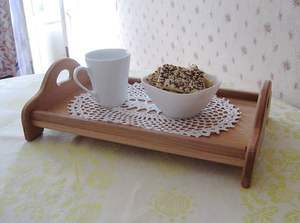 Plateau de service rectangulaire en bois de conception de plateau Finition naturelle Taille standard pour la maison et le mariage Plateau de service fait à la main - Product Image 3