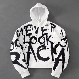 Gran oferta, último diseño, sudaderas con capucha impresas de primera calidad para hombres, sudaderas con capucha de mezcla de algodón básicas personalizadas transpirables para hombres a la venta - Product Image 4