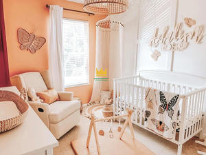 Top vente grand décor de pépinière de papillon en rotin pour la décoration de la chambre des filles - Product Image 3