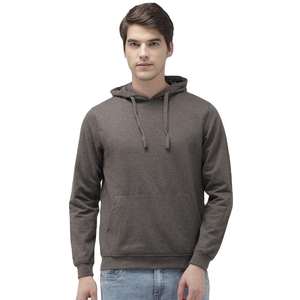<b>Mens</b> Oversized Warm Fleece <b>Hoodie</b> Pullover Soft Lined Winter Sweatshirt Casual Wear Washed Knitted Fabric <b>Hoodie</b> - Product Image 6