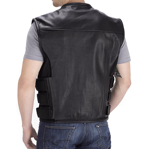 Chaleco de Cuero Genuino Clásico de Alta Calidad para Hombre, Elegante, Personalizable, para Motociclismo, Carreras, Casual, Transpirable - Product Image 5