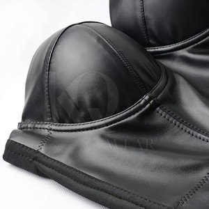 Sujetador de Cuero para Mujer, Talla Grande, Ligero, Transpirable, Nuevo Estilo con Corte Inspirado en la Moda, Interior Suave, Logotipo Frontal, Alta Sujeción - Product Image 4