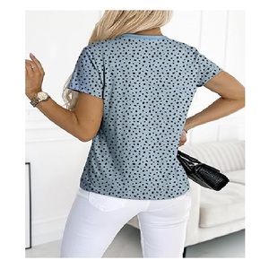 Camiseta de manga corta Vintage para mujer más vendida, nueva colección, 100% algodón, estampado informal, ecológico, precio de fábrica de verano - Product Image 2