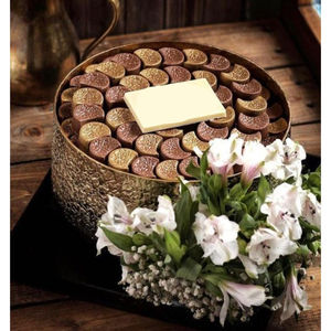 Serveur de table de luxe de qualité écologique bol de service à chocolat en fil de métal noir moderne serveur de desserts et de bonbons pour les mariages - Product Image 3