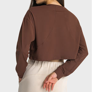 Hot Selling Ladies <b>Crop</b> <b>Tops</b> <b>Sexy</b> Casual Solid Colors Collarless 100% Cotton Quick Dry Lightweight Eco-Friendly Summer Clothing - Product Image 2