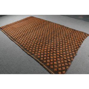 Turkish Vintage Rug 5.2x9.9 ft (160x303 cm), Kilim <b>Brown</b> <b>Wool</b> Rug - Product Image 2