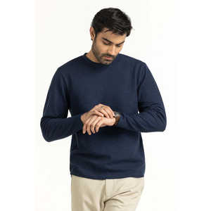 เสื้อยืดทรงปกติสำหรับผู้ชาย MN-TS-WS25-041 เสื้อสเวตเตอร์ที่สวมใส่สบาย - Product Image 5