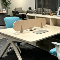 Poste de travail modulaire moderne pour bureau avec armoire de classement, table de poste de travail pour 2 personnes