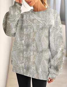 Women's 480GSM Cozy Soft Fleece Sweatshirts New Arrival Custom High Quality lion skin Loose Fit Mock Neck Sweatshirt - Product Image 4