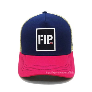 หมวกปีกโค้งสองสีหมวกทรักเกอร์ปักโลโก้5แผงหมวกกีฬาสำหรับการเล่นกอล์ฟการใช้งานทางธุรกิจ - Product Image 1