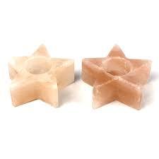 Bougeoir au sel de l'Himalaya en forme d'étoile de qualité supérieure sculpté dans du cristal naturel pour le bien-être et la décoration de la maison - Product Image 6