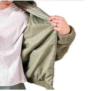 Meilleur sweat à capuche pour femme à manches courtes 100% en polaire à fermeture éclair de qualité supérieure respirant Street Wear Sherpa sweat à capuche en laine - Product Image 3