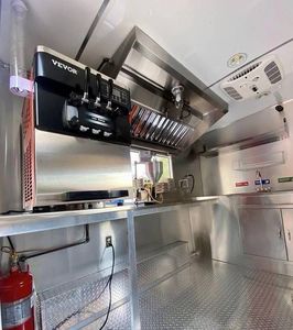 4m Stainless Steel <b>Mobile</b> Food <b>Trailer</b> 4 Wheel Tow Bar Street Food Cart Rust Resistant Custom Print Outdoor <b>Catering</b> - Product Image 6
