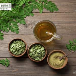 Thé de Moringa Thé aux feuilles de Moringa séchées de qualité supérieure Thé aux herbes Détox Boisson bien-être Qualité d'exportation - Product Image 3