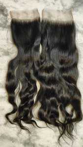 Doble trama de onda Natural indio Remy extensión de cabello crudo cabello humano virgen tejido 20-30 pulgadas Cierre de encaje transparente fino - Product Image 4