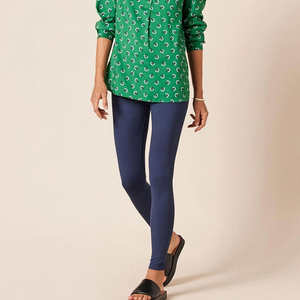 Venta al por mayor sólido sin costuras glúteos levantar Yoga Leggings logotipo personalizado elástico Control de barriga cintura alta sudor transpirable mujeres - Product Image 3