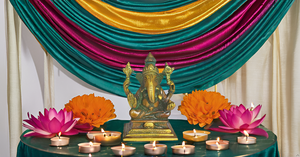 Estatua de Ganesha de latón hecha a mano de estilo moderno sentada en el trono, escultura religiosa hindú para decoración del templo Pooja - Product Image 6