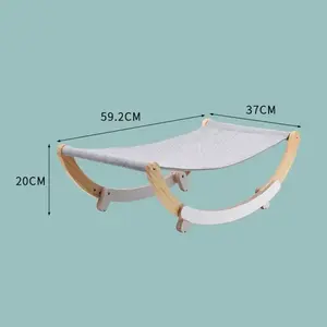 Cama para Mascotas de Mimbre en Tamaño Pequeño y XL con Diseño de Silla Mecedora de Lana Extraíble para Gatos, Patrón Animal Sólido, Embalaje en Caja - Product Image 4