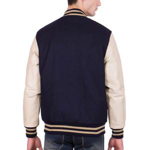 Nouvelle arrivée, veste universitaire pour homme, doublure matelassée tendance, manches contrastées, fermeture boutonnée et poches latérales, veste de collège - Product Image 3