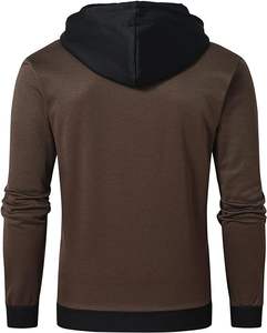 Sudadera con capucha personalizada para hombre, estilo urbano, con logotipo OEM, corte regular, cierre completo, poliéster/algodón, resistente al viento y transpirable - Product Image 3
