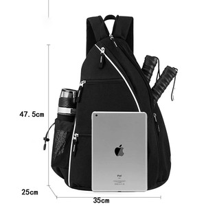 Top Trending Customizable Neoprene Sports Backpack with <b>Pickleball</b> Tennis Racket Storage for Gym Use Features Customizable Logo - Product Image 3