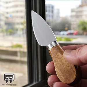 Planche à découper en bois pour usage domestique et commercial, planche à fromage durable et sans danger pour les aliments avec couteau en acier inoxydable inclus - Product Image 4