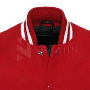 Veste Letterman surdimensionnée en faux cuir de haute qualité pour hommes, dernière conception avec col montant, respirante pour l'hiver - Product Image 5