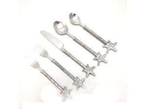 Ensemble de couverts en acier inoxydable avec poignées en laiton poli et argent de qualité exclusive - Product Image 5