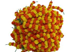 Guirlande de fleurs de souci en gros pour la décoration de scène de mariage indien Mandap, événement Sangeet, couronne de Noël, décoration de fête, cadeau de fête - Product Image 2