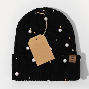 Gorro de Invierno Negro de Jacquard con Estampado Digital Suave y Cálido, Gorro de Pescador de Punto Liso al por Mayor, Unisex para Adultos 2026 - Product Image 5