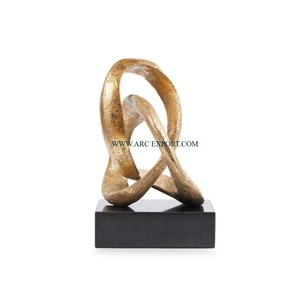 Admirable Designer Gold Plated Aluminum High Standard Quality Luxury Look Sculpture for Hotel and Restaurant Console Table Use - Product Image 1