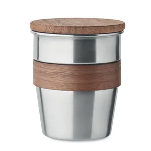Gobelet isotherme durable en acier inoxydable 350 ml avec revêtement en verre noyer pour merchandising - Product Image 2
