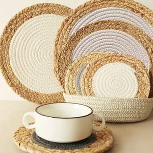 Handmade Woven Rattan Tea Coaster Sets Designer <b>Wicker</b> Coaster for Drinking Mug Glass Tea Cup Coaster Mats and Pads <b>Placemats</b> - Product Image 4