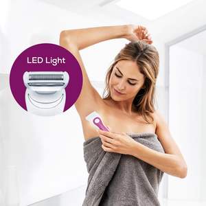 Afeitadora Eléctrica Recargable con Luz LED para Mujer, Afeitado en Seco/Húmedo con Cabezal Móvil y Lámina, Resistente al Agua IPX7 - Product Image 3