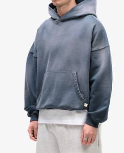 Sudadera con Capucha de Alta Calidad Kivotech para Hombre, Estilo Urbano, Lavado Ácido, Talla Grande - Product Image 3