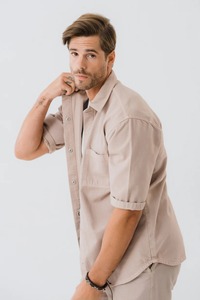 เสื้อผ้าเดนิมแขนสั้นสำหรับผู้ชาย, เสื้อยีนส์ผ้าฝ้ายระบายอากาศได้ดีเสื้อแฟชั่นลำลองสำหรับฤดูหนาว - Product Image 5