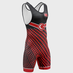 Combinaisons de lutte unisexes sans manches personnalisées en spandex/polyester extensible anti-rétrécissement avec logo imprimé par sublimation sur le devant - Product Image 4