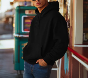 Vente en gros de polaire lourde 480-500 GSM Sweat à capuche surdimensionné en 65% coton brossé de haute qualité, 35% polyester du Bangladesh pour hommes - Product Image 6