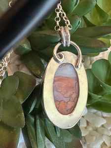 Hecho a mano oro algodón caramelo Rosa ágata colgante plata esterlina Vintage compromiso piedras preciosas naturales joyería elegante versátil - Product Image 3