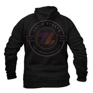 Sweat-shirt à capuche en molleton de coton doux brodé pour l'extérieur par temps froid, vêtement d'hiver, couleur unie, personnalisable - Product Image 5