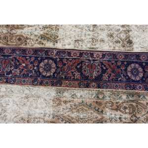 พรมลาเทอร์กริชสไตล์วินเทจคลาสสิกขนาด3'1x5'9ฟุตสีน้ำตาล & สีดำมีการออกแบบการเย็บปะติดปะต่อกันทำด้วยมือทำจากผ้าขนสัตว์ลาเท็กซ์สำหรับห้องนั่งเล่นวัยรุ่น - Product Image 5