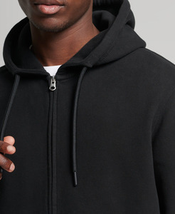 Alta calidad 500gsm algodón logotipo personalizado polar cremallera con cordón sudaderas con capucha de manga larga para los hombres - Product Image 5
