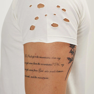 Venta al por mayor 100% algodón hombres transpirable y anti-pilling personalizado OEM estampado angustia camisetas - Product Image 3