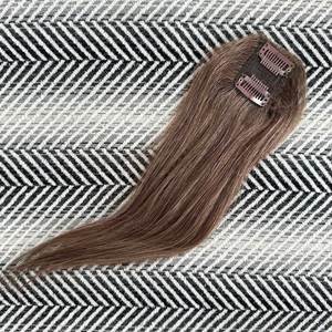 Extensions de cheveux à clipser volumisantes avec franges superposées 12 pouces Brun Cendré # 8A Lisse - Product Image 3