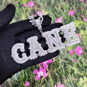 Colgante de cadena de diamante, cadena de cuerda chapada en oro de rodio, aleación bonita de cobre para fiesta de regalo con perla de circón en forma de corazón cruzado - Product Image 2