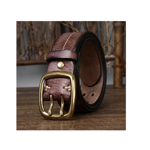 Ceinture en cuir véritable de vache de haute qualité pour homme, style streetwear, best-seller, avec boucle automatique en alliage - Product Image 2