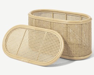 Organisateur élégant de stockage en rotin de type debout écologique support fabriqué à la main pour vêtements accessoires essentiels pour la maison - Product Image 6