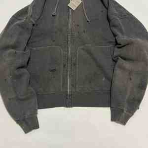 Nouveau design Private Label en détresse acide lavé sweats à capuche à fermeture éclair pour hommes 100% coton cordon hommes sweats à capuche Street Wear chemise - Product Image 5