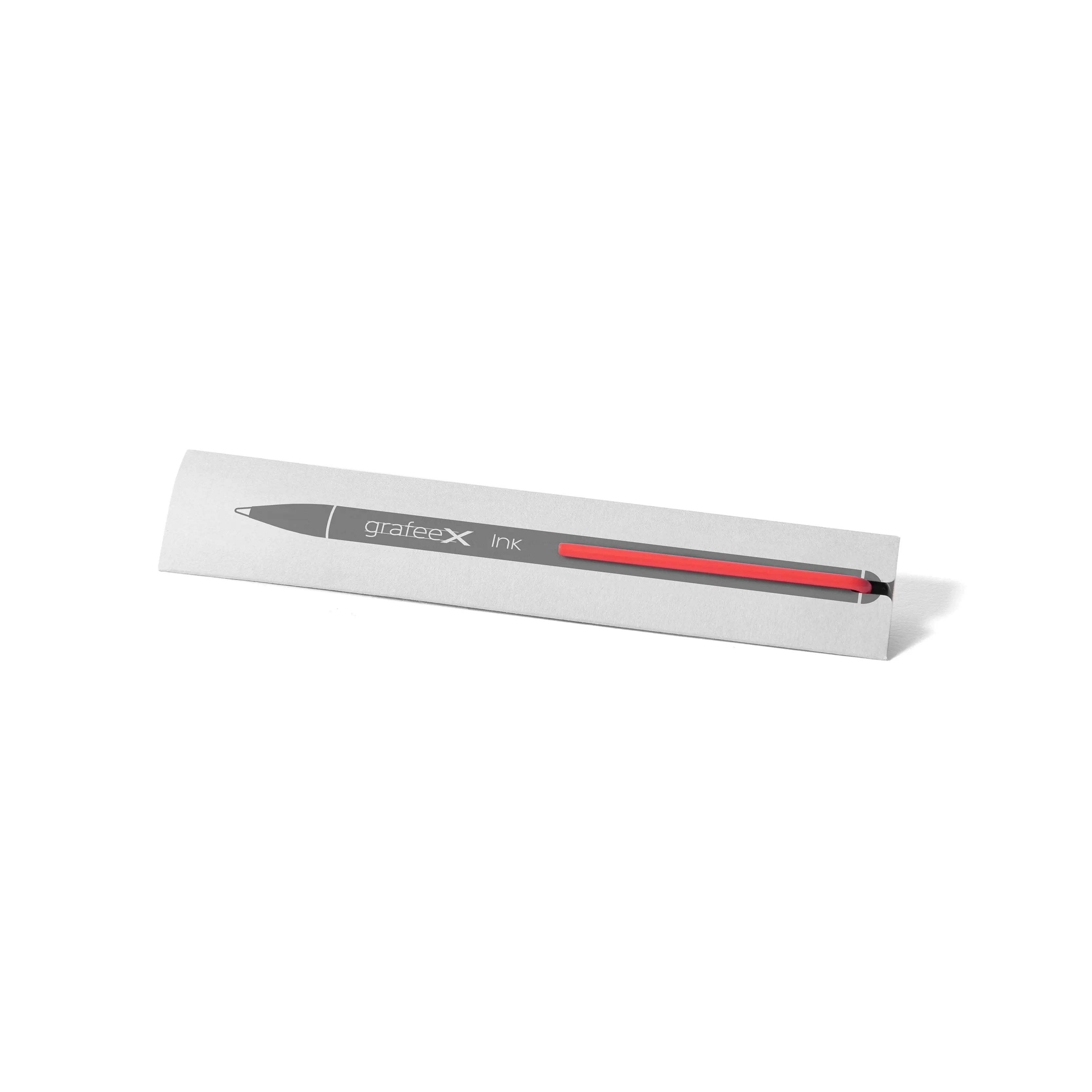 قلم حبر جاف من الألومنيوم تصميم في إيطاليا مع مشبك أحمر مقوى وشعار مخصص مثالي للهدايا الترويجية